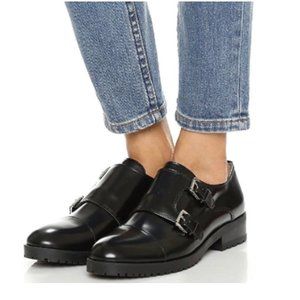 Sam Edelman Melanie Leather Double Buckle Shoe